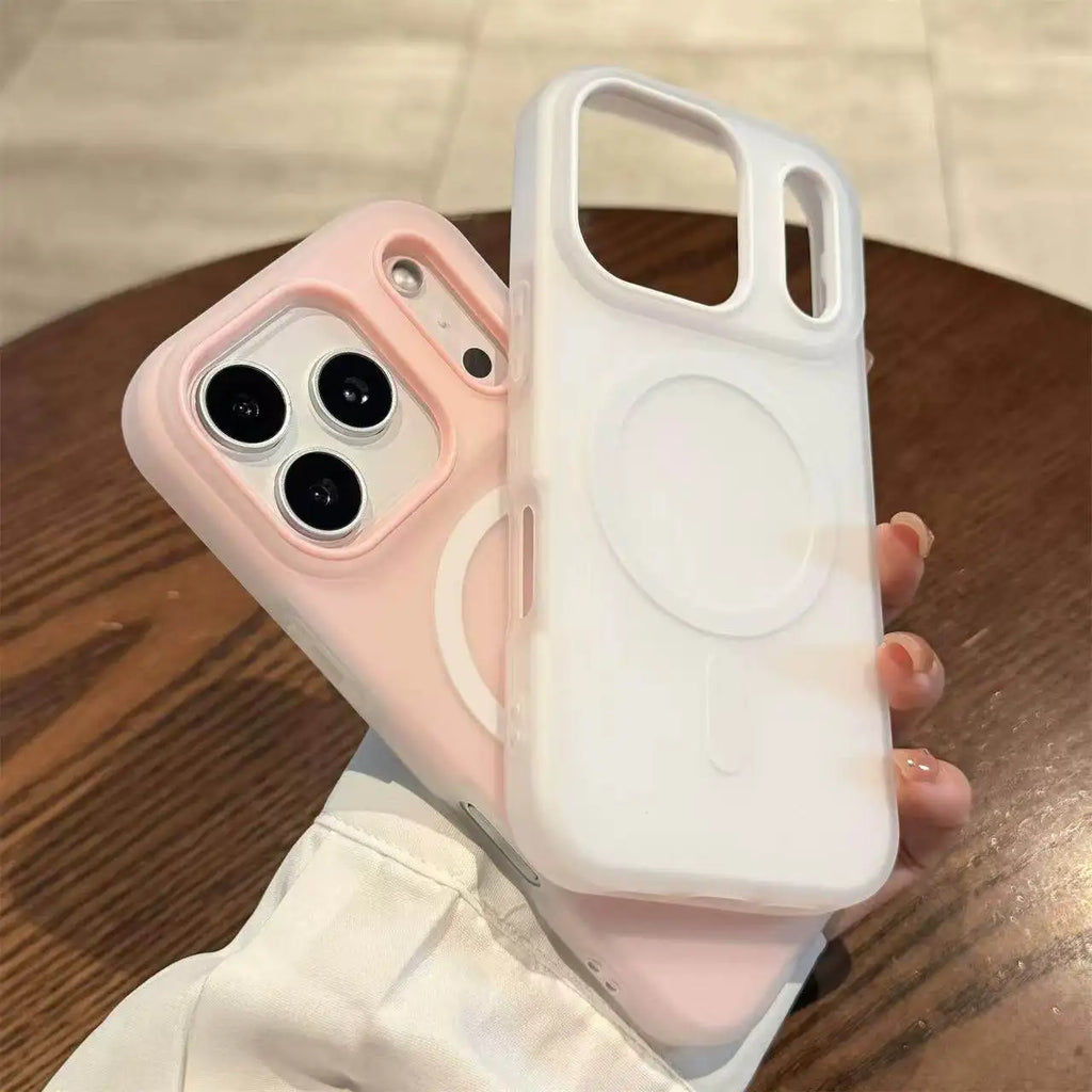 Luxury Candy Color 2 IN 1 For Magsafe Magnetic Case For iPhone 17 Air 16 15 14 13 12 Pro Max Plus Wireless Charge Matte Cover