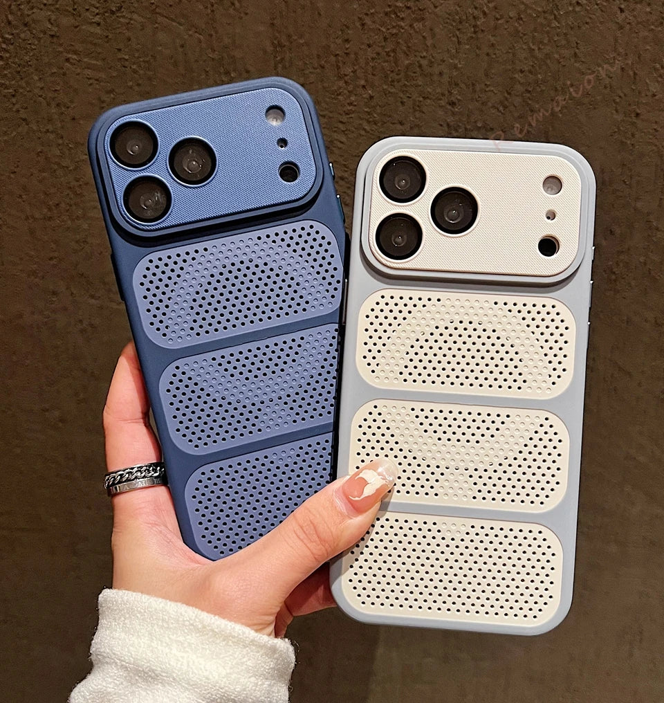 Big Windows Magnetic Phone Case For iPhone 17 12 13 14 15 16 17 Pro Max Plus Magsafe Heat Dissipation Shockproof Protector Cover