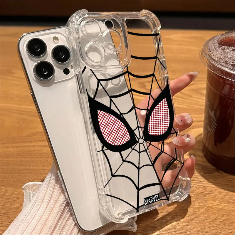 Cool SpiderS-ManS Eye Anti Fall Clear Phone Case For Xiaomi Redmi Note 15 14 13 12 11 10 9 8  Pro Plus 4G 5G
