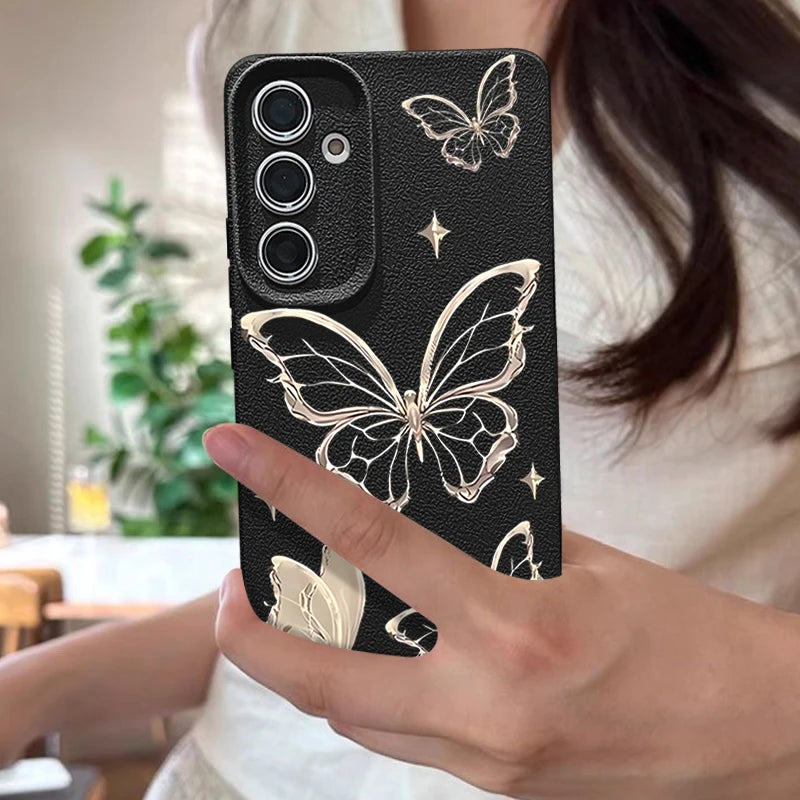 Butterfly Case For Samsung Galaxy S24 S25 Ultra S23 S22 Plus S21 FE S26 A57 A14 A15 A16 A25 A26 A34 A35 A36 A54 A55 A56 5G Capa