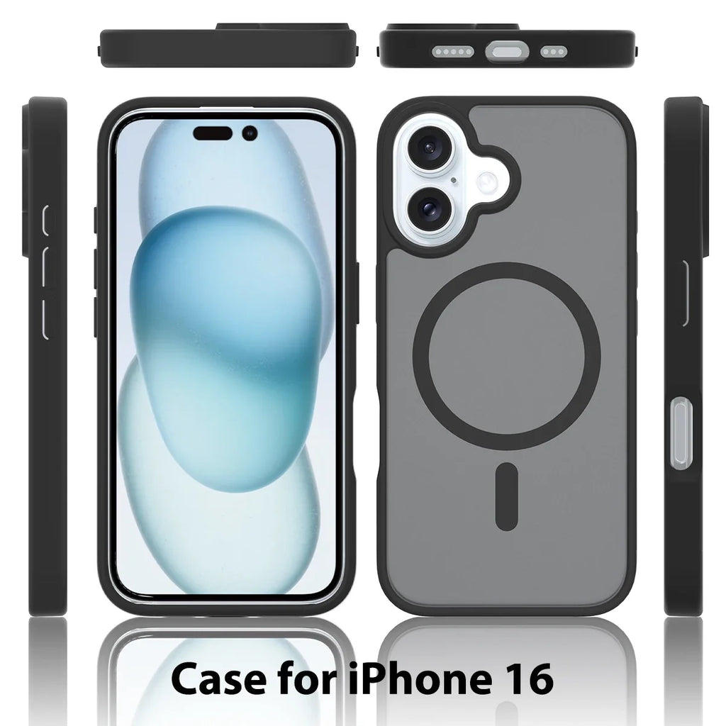 Luxury Matte Translucent For Magsafe Magnetic Case For iPhone 17 Air 16 15 14 11 13 12 Pro Max Hard Wireless Charging Back Cover
