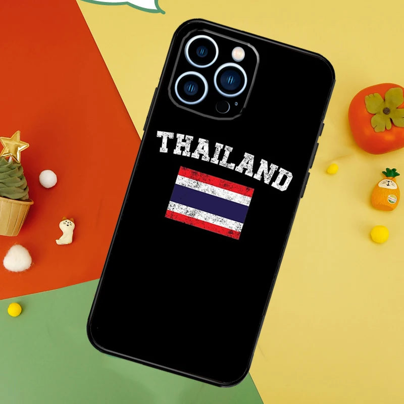 Thailand Flag Map Phone Case For iPhone 17 Pro Max16 15 14 13 11 12 Pro Max Plus 12 13 Mini 16e 17 Air Cover