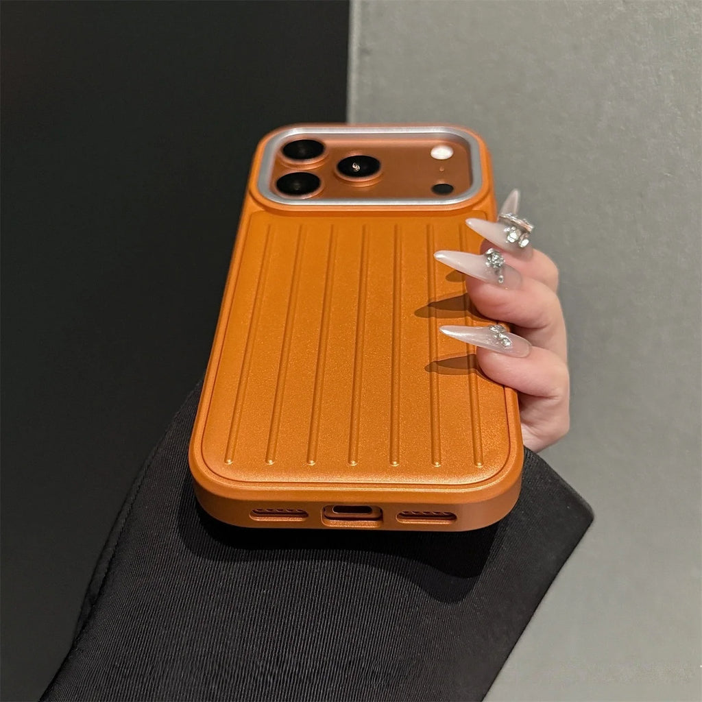 Luxury  3 in 1 Electroplating Matte Phone Case For iPhone 13 14 15 16 Pro 17 Pro Max Shockproof Back Bumper Cases Cover