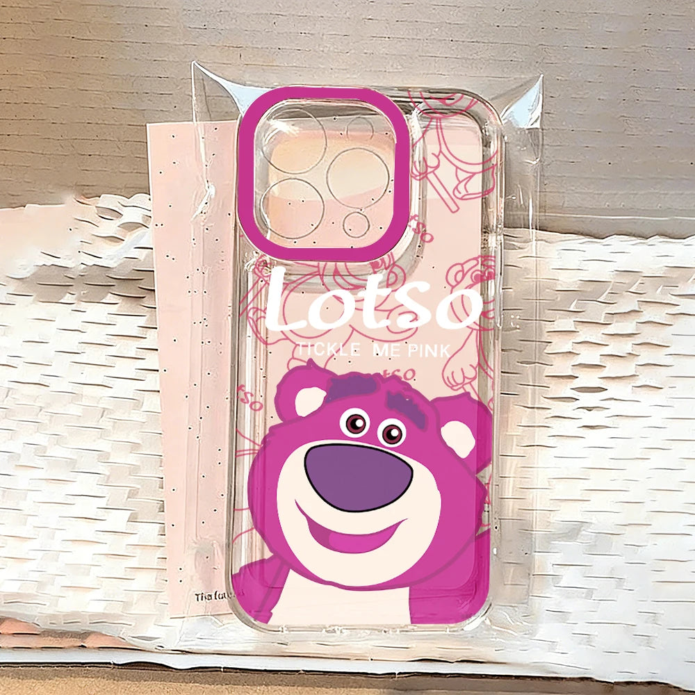 Disney Toy Story Lotso Bear Phone Case For iPhone 17 Pro15 16 13 14 Plus 12 11 17 Air Pro Max XR XS TPU Creative Cartoon  Cover