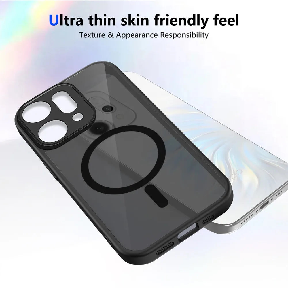 Case For OPPO Reno 15 Pro Max 15F 14F 13F 12F Matte Clear Magnetic Shockproof Cover For OPPO Reno 13  14 15 Pro Mini