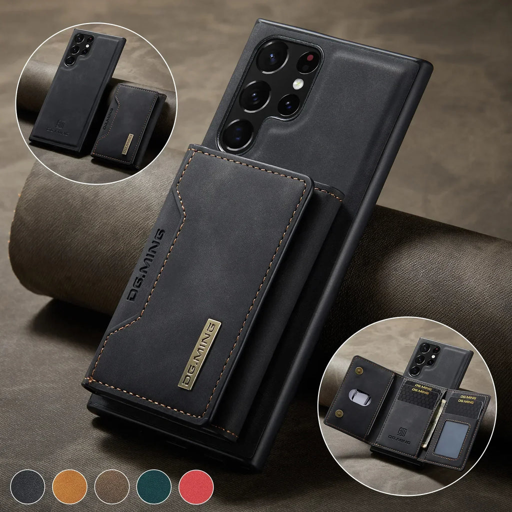 2 in 1 Leather Detachable Wallet Phone Case For Samsung Galaxy S22 S23 S24 S25 S26 Ultra S24 Plus Z Fold 7 6 5 4 3 Cover