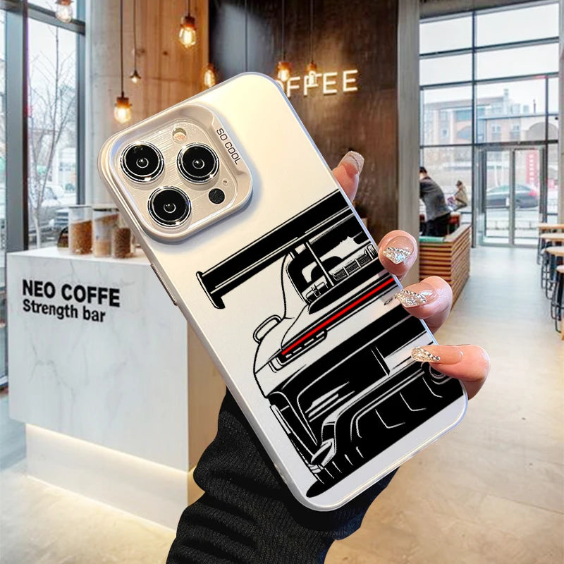 GT3 Car Phone Case for iPhone 17 AIR 16 15 14 13 Pro 12 11 Pro Xs X XR Max Laser Hard PC+TPU Cases Back Cover-S790P1
