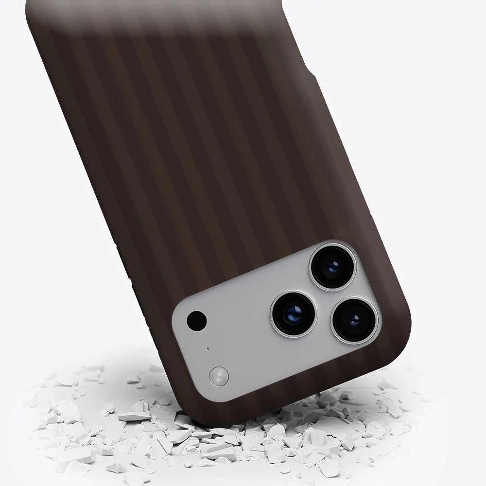 Dark Brown Stripes Phone Case for Magnetic Phone Case for IPhone 17 16 15 14 13 Pro Max Plus Single Double-layer Tough Case