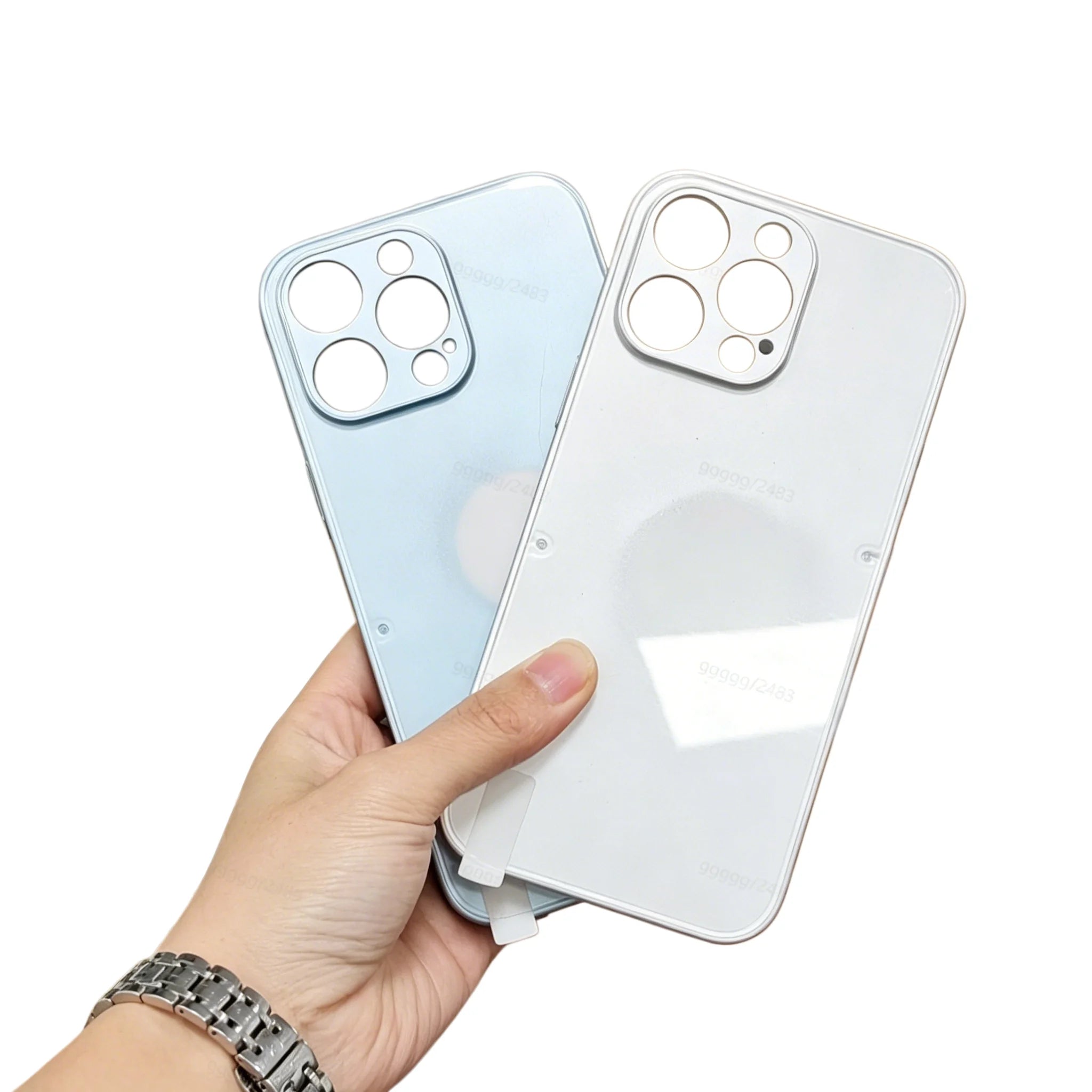 Metallic Paint Glass Phone Case, Skin-Friendly Touch, Anti-Fingerprint, Shockproof & Dustproof, Precise Cutouts, Compatible with Multiple iPhone Models