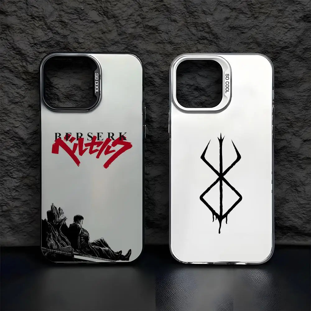 B-Berserk Phone Case For iPhone 17 16 15 14 13 12 11 Pro Max Designer Matte Laser Aurora Funda Phone Case