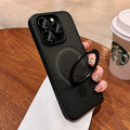 Luxury Magnetic Metal Ring Bracket Case For 16 17 Pro Max 14 Plus 12 13 15 Pro Max 16E For Magsafe Camera Protection Phone Cover
