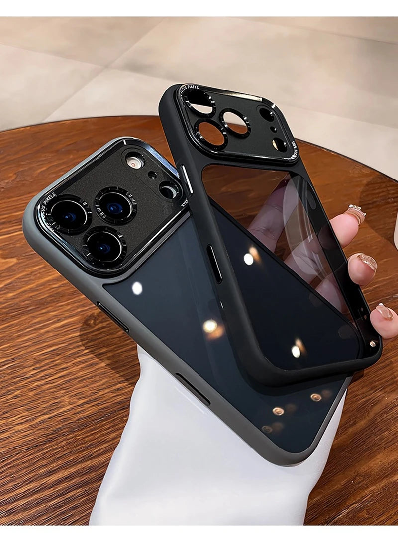 Luxury Orange Phone Case for IPhone 17 Air 16 15 14 13 12 Pro Max Plus 17Air 17Pro 16Pro IPones Clear Shockproof Bumper Cover