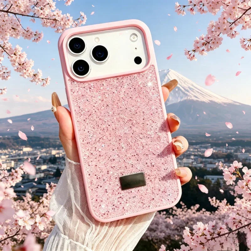 Luxurious Dopamine Shiny Glitter Diamond Case For IPhone Air 17/16E 15 14 Plus 13 12 Pro Max Glitter Rhinestone Shockproof Cover