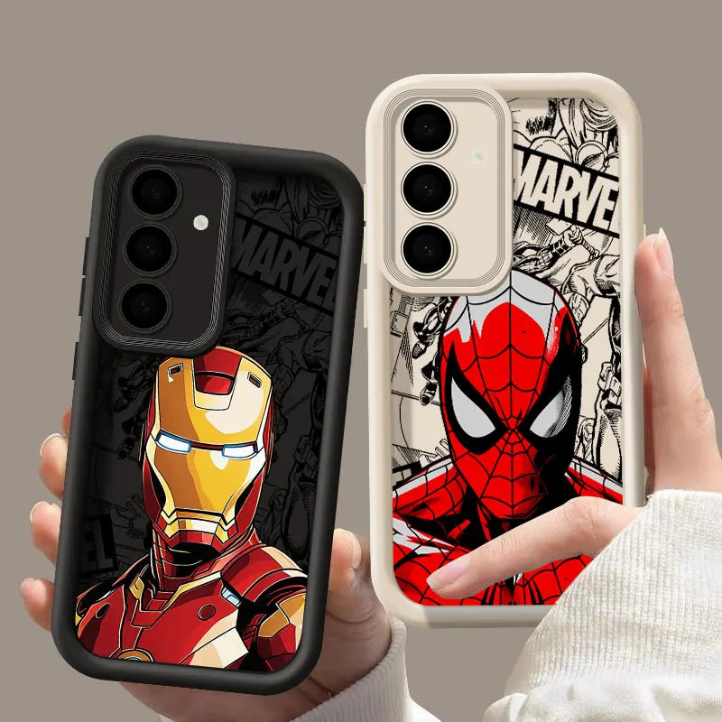 Spider Man Ironman Fundas For Samsung Galaxy S26 S25 S24 S23 S22 Plus S21 Ultra S20 FE Case Phone Back Cover Marvel Superhero