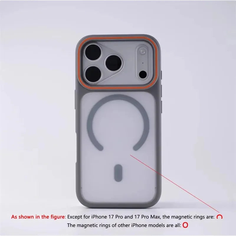 Luxury Matte Translucent For Magsafe Case For iPhone 17 16 Pro Max 15 14 Plus Magnetic Wireless Charging Shockproof Cover Shell