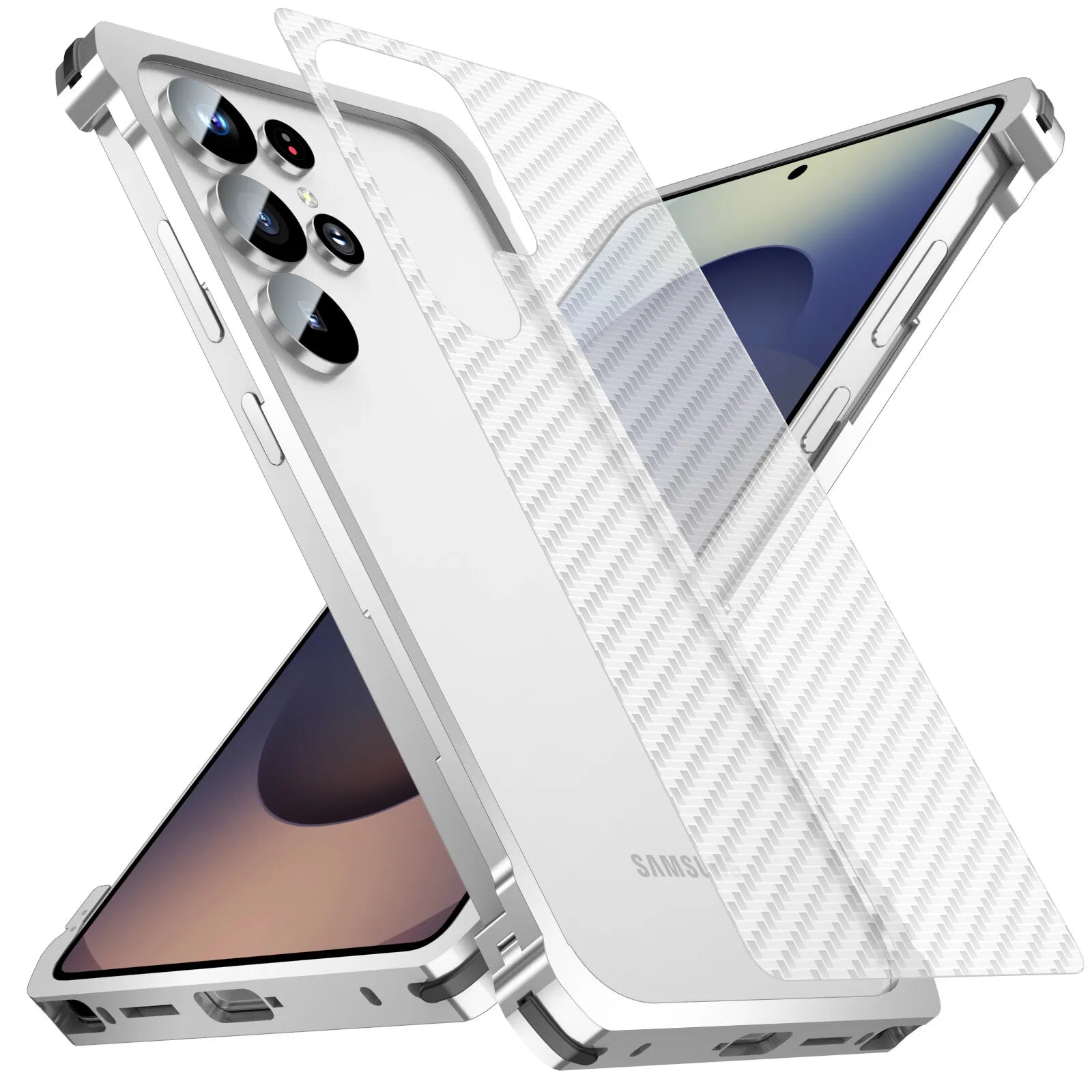 Military Grade Metal Bumper Phone Case For Samsung Galaxy S25 Edge S24 S23 S22 S26 Ultra Aluminum Frame Hard Shockproof Cover