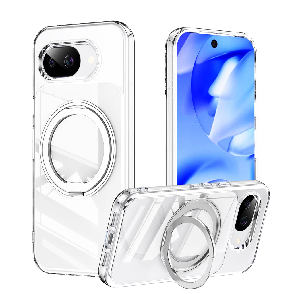 For Google Pixel 10a Case For MagSafe Magnetic 360 Holder Ring Cover Matte Transparent Shell Shockproof Bumper