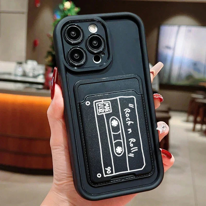 Walkman Wallet Card Holder Bag Phone Case For Samsung Galaxy S25 S23 S22 Plus Ultra S24 FE A16 A25 A35 A55 A34 A54 A53 A52 Cover