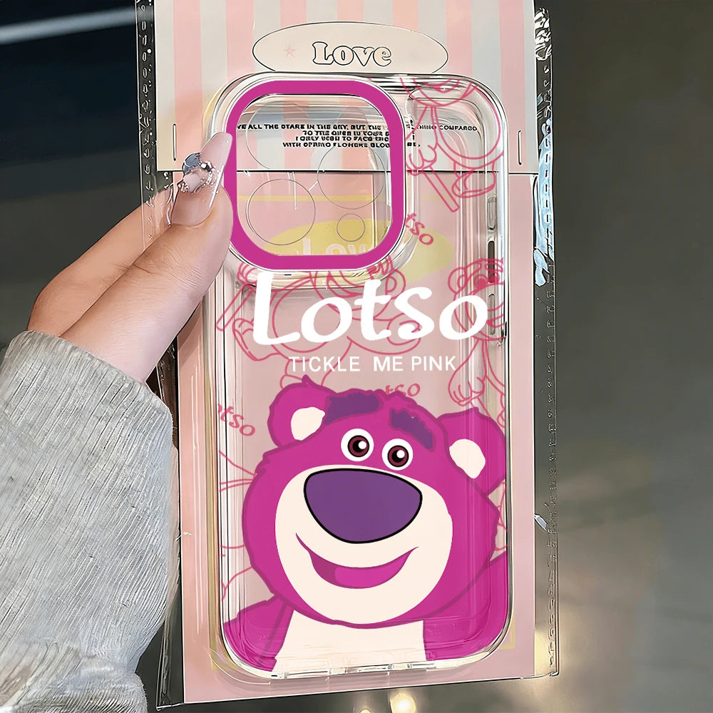Disney Toy Story Lotso Bear Phone Case For Samsung Galaxy S26 S21 S25 S24 S23 S22 Ultra Plus FE Pattern For  A54 A55 A56 Cover