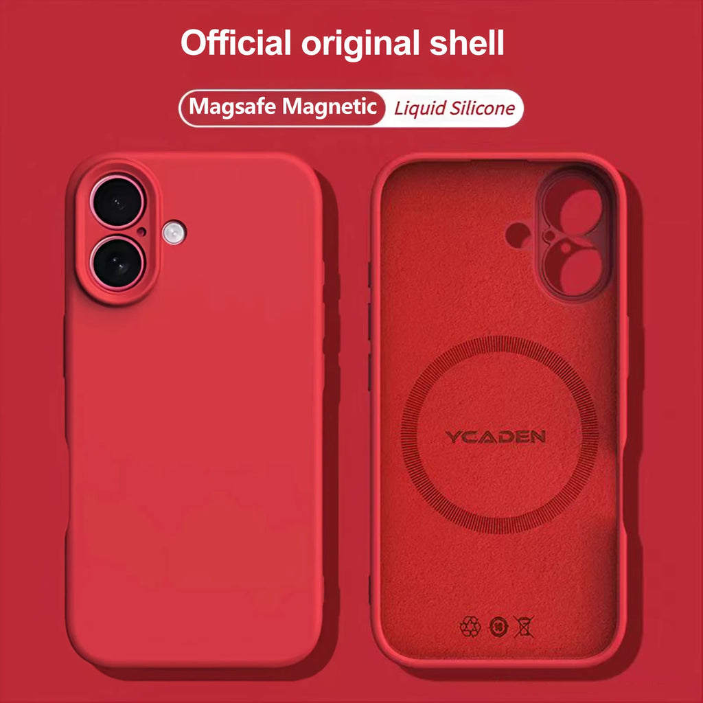 Original Liquid Silicone For Magsafe Magnetic Case For iPhone 17 Air 16 Plus 15 14 13 12 Pro Max 11 16E X XS XR Matte Soft Cover