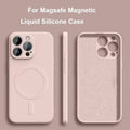 Liquid Silicone Case For iPhone 16 17 15 14 13 12 11 Pro Max Plus Mini Air For Magsafe Magnetic Wireless Charge Soft Cover funda