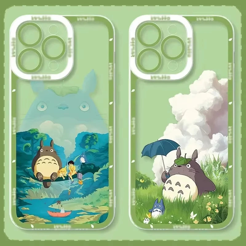 Cute T-Totoros Clear TPU Case for Xiaomi Redmi Note 14 13 12 5G Plus 11 Pro 14C 13C 12C 10S 9 4G A2 A1 Soft Silicone Back Cover