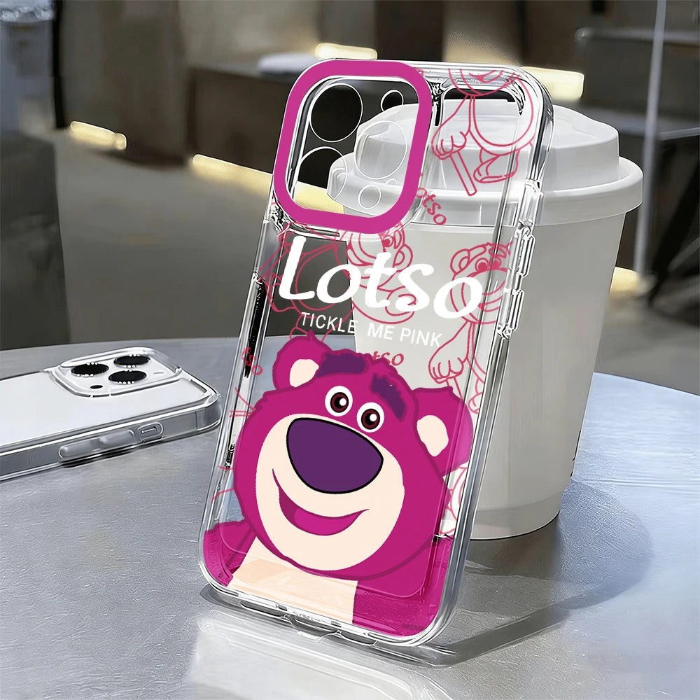 Disney Toy Story Lotso Bear Phone Case For Samsung Galaxy S26 S21 S25 S24 S23 S22 Ultra Plus FE Pattern For  A54 A55 A56 Cover