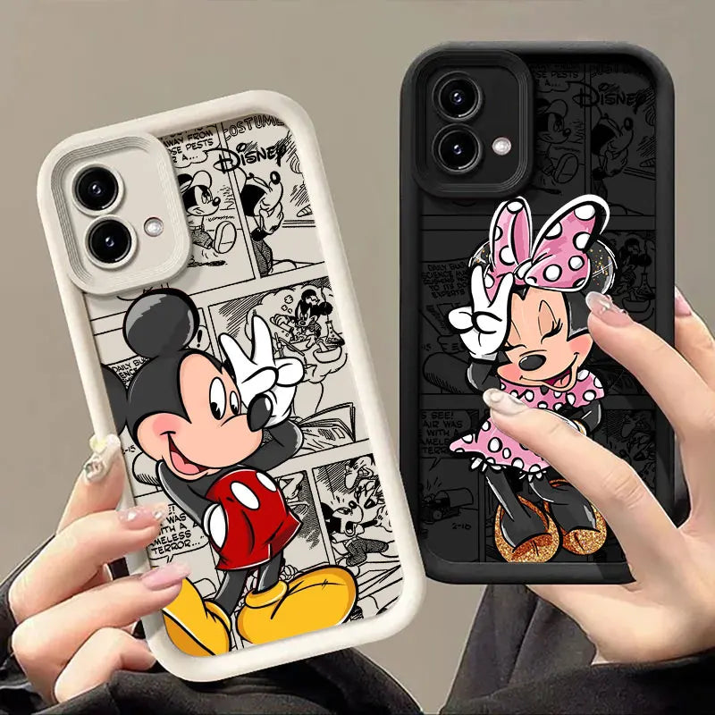 Disney Minnie Mickey Mouse Case for Motorola Moto Edge 70 60 Fusion 50 Pro 40 Neo G06 G56 G86 G85 G84 G75 G56 G53 G30 G14 Cover