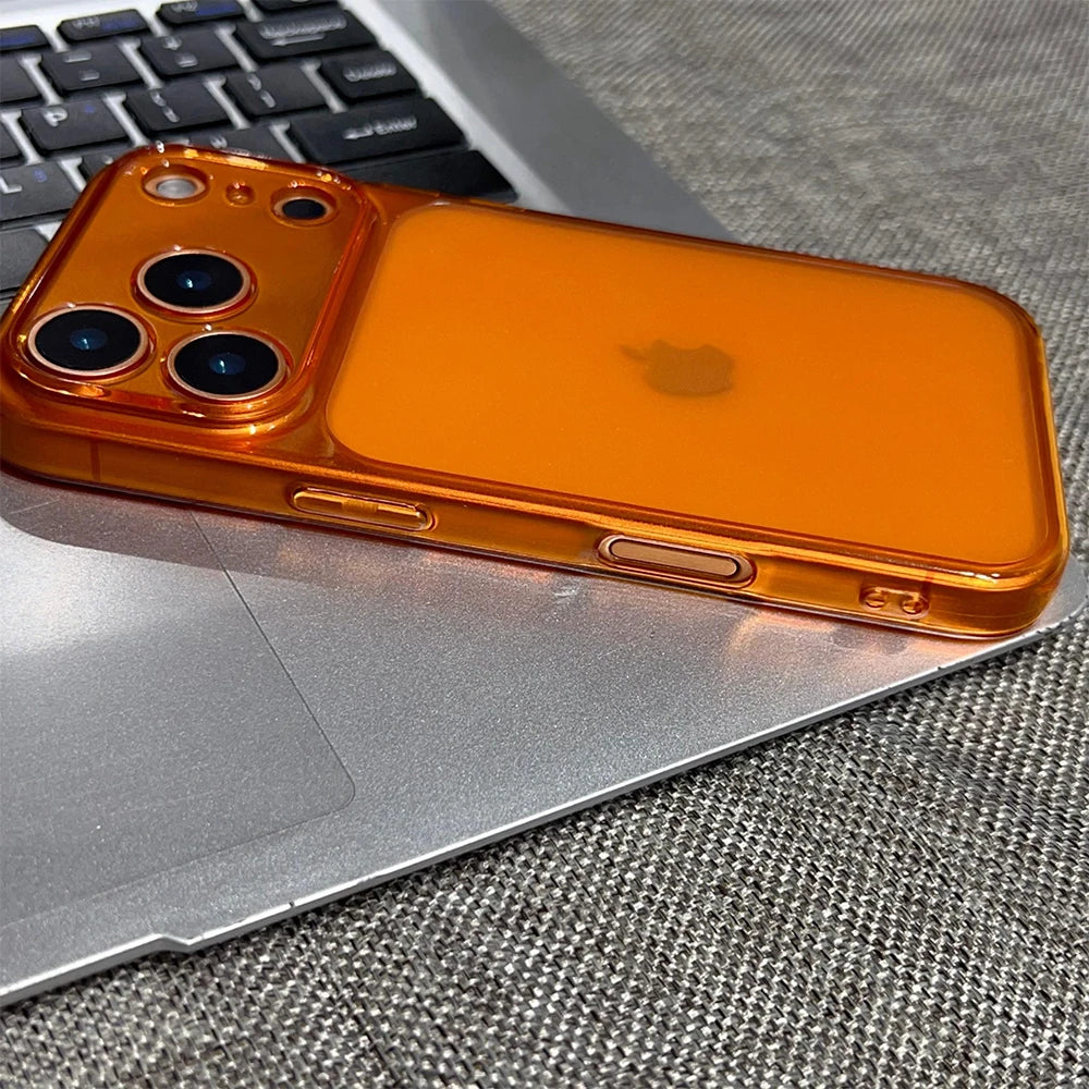 Ultra-Thin Frosted Clear Case for iPhone 17 Pro Max 16 15 14 12 11 13 XS XR X 7 8 Plus With Transforms Into a Large Window Cover