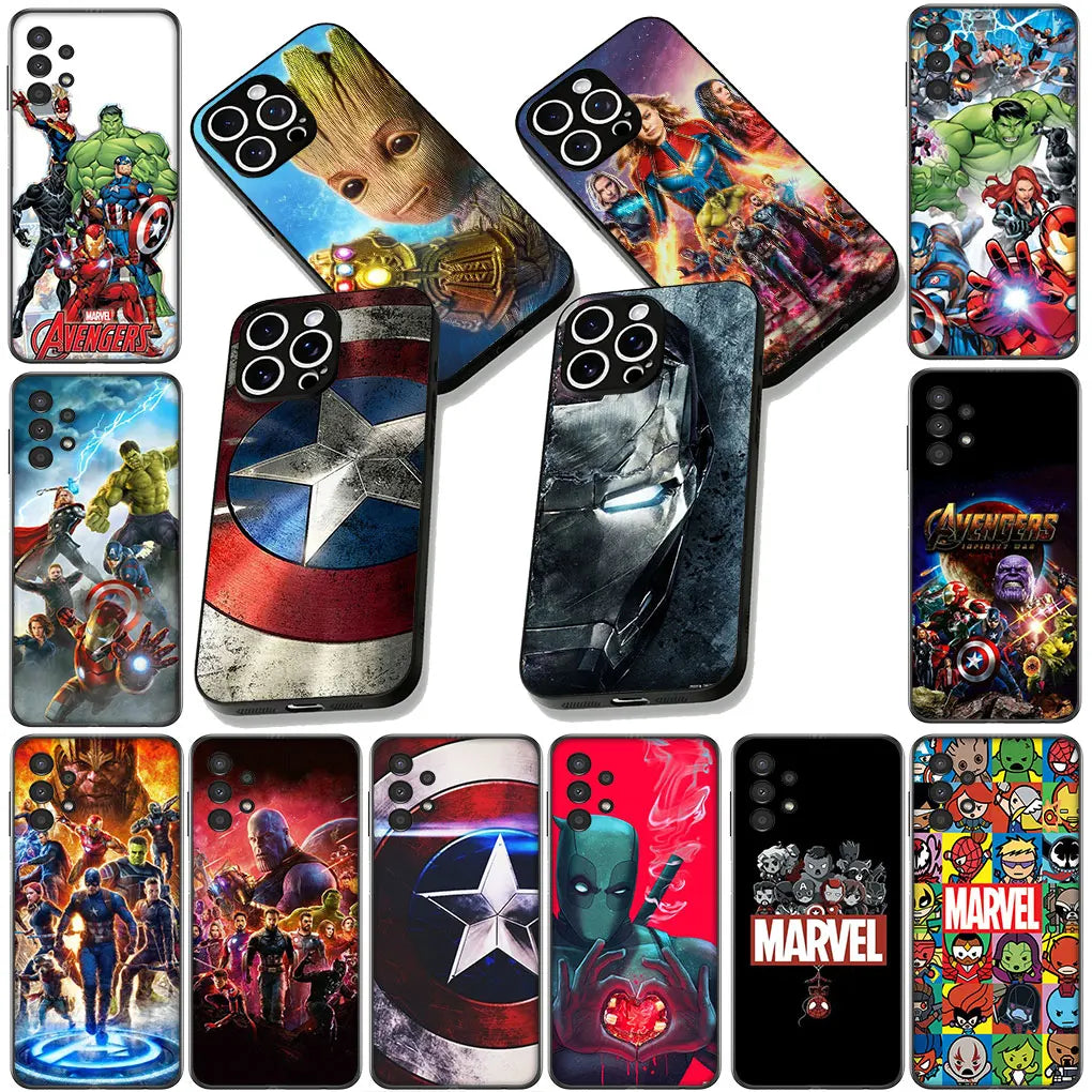 Soft Phone Cover for Xiaomi Redmi 15 9A 9C NFC 7A 9T Note 9 8 7 8T 15c A5 Case Avengers Marvels Superheroes IronMan Casing