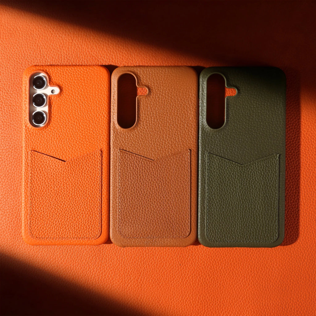 Premium Card Slot Genuine Leather Case For Samsung Galaxy S25 FE Ultra S24 Plus S23 S22 S21 Phone Back Cover Case Coque Funda