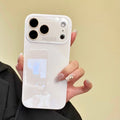 Luxury Tempered Glass Backplane Phone Case For iPhone 17 Air 16 15 14 13 12 11 Pro Max Plus Large Window Camera Protect Cover