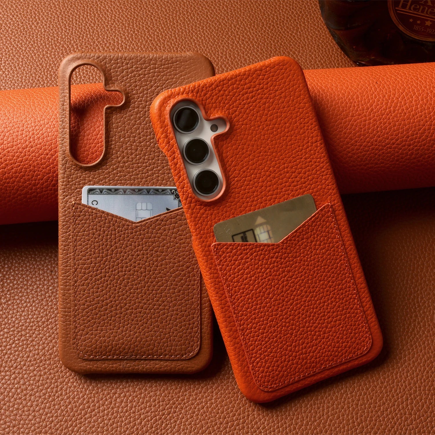 Genuine Leather Cases With Luxury Card Slots For Samsung Galaxy S26 Ultra S26 S25 S24 S23 S24 S23FE  Phone Cover Back Shell