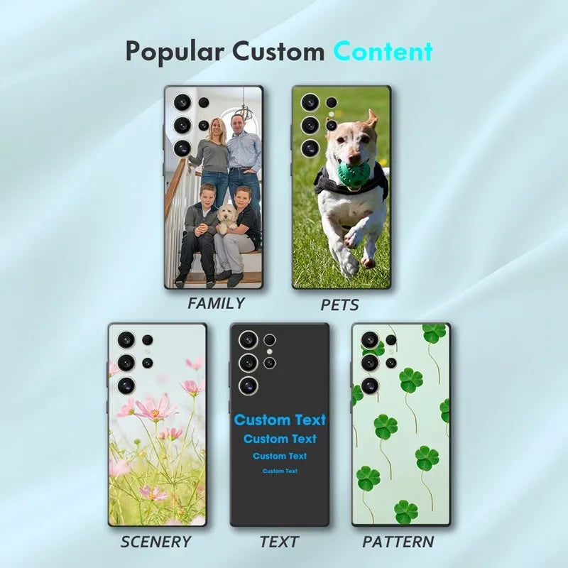 Customized DIY Photo Phone Case For Samsung Galaxy S25 Edge S26 S23 S21 S20 Ultra S10 Plus Lite S24 FE S22 S10e Personal Cover