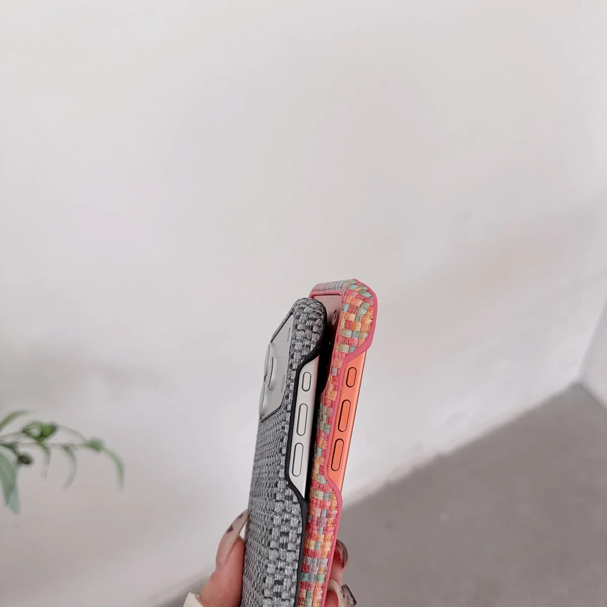 Fashion Warm Woven Pattern For Magsafe Magnetic Case For iPhone 17 16 15 Plus 14 13 Pro Max Plaid Cloth Wireless Charge Cover