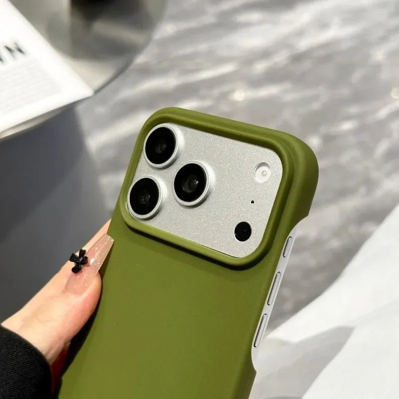 New Matte Solid Color Half Wrap Phone Case For iPhone 17 16 15 14 13 12 11 Pro MAX Plus 16e 17air XR XS MINI Colorful Soft Cover