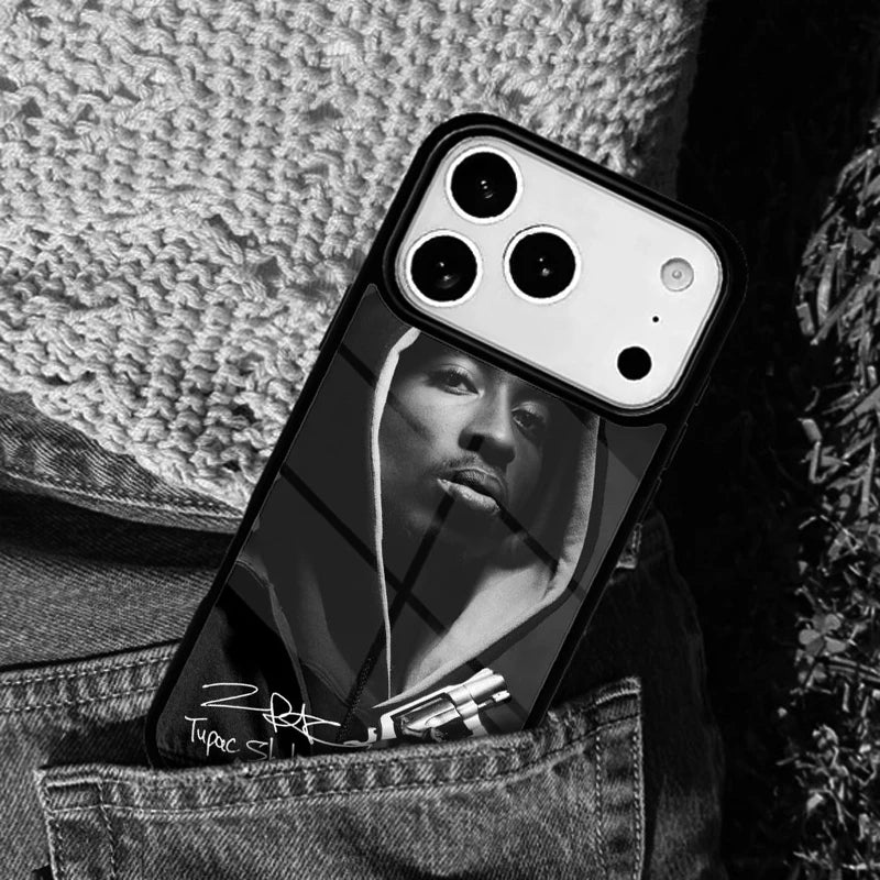2Pac Tupac Shakur signed Rap Rapper Phone Case Cover for IPhone 11 12 13 14 15 16e 17 Pro Max Coque for IPhone 17 Air