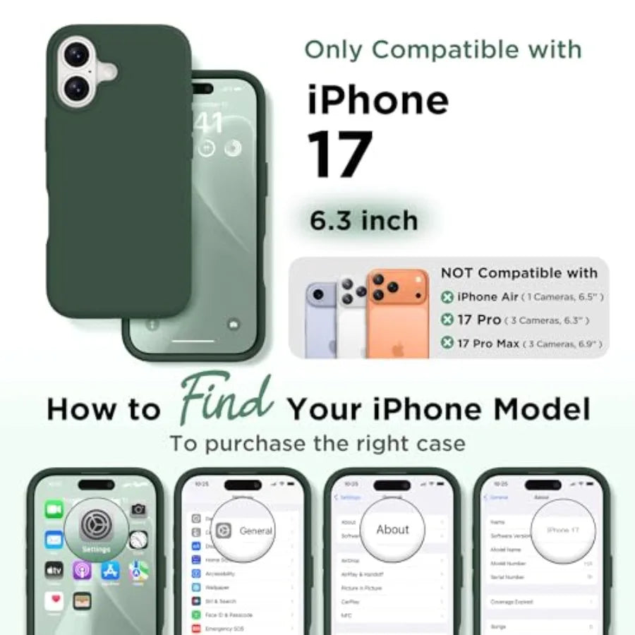 Magnetic for iPhone 17 Case, Compatible with MagSafe, Integrated Silicone Camera Control Cover, Liquid Silicone Shockproof Phon