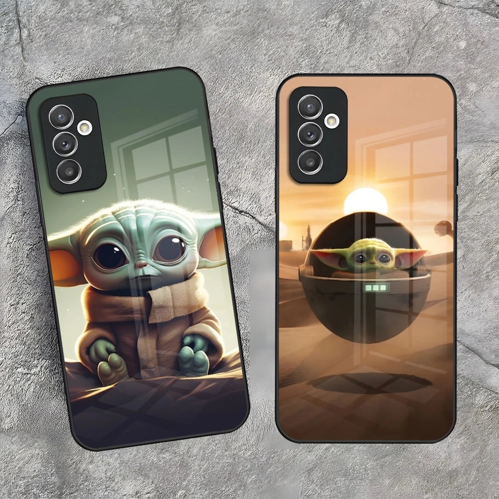 Shell Mandalorian Yoda Baby Phone Case for Samsung Galaxy S26 S25 S24 S21 S20 S23 S22 FE Edge plus Ultra Glass Cover