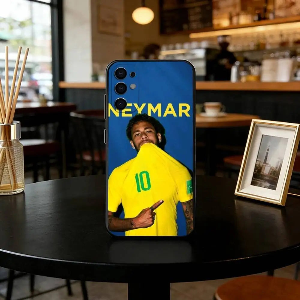Neymar No.10 Football Theme Phone Case For Samsung S25,S24,S21,S22,S23,S30,Ultra,S20,Plus,Fe,Lite,Note,10,Black Cover