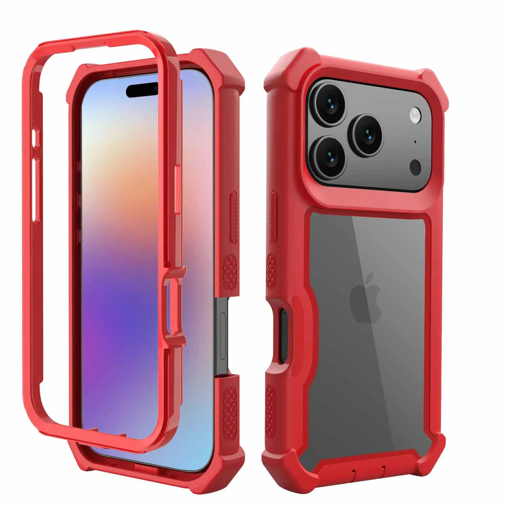 Armor Shockproof Case for iPhone 17 Air 16 E 15 14 Plus 13 12 11 Pro Max Matte Bumper Transparent Acrylic Hard Protective Cover