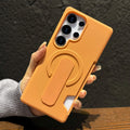 Soft Silicone Ring Holder Card Slot For Magsafe Magnetic Case For Samsung S26 Ultra S25 Plus S24 Thin Shockproof Hard PC Cover