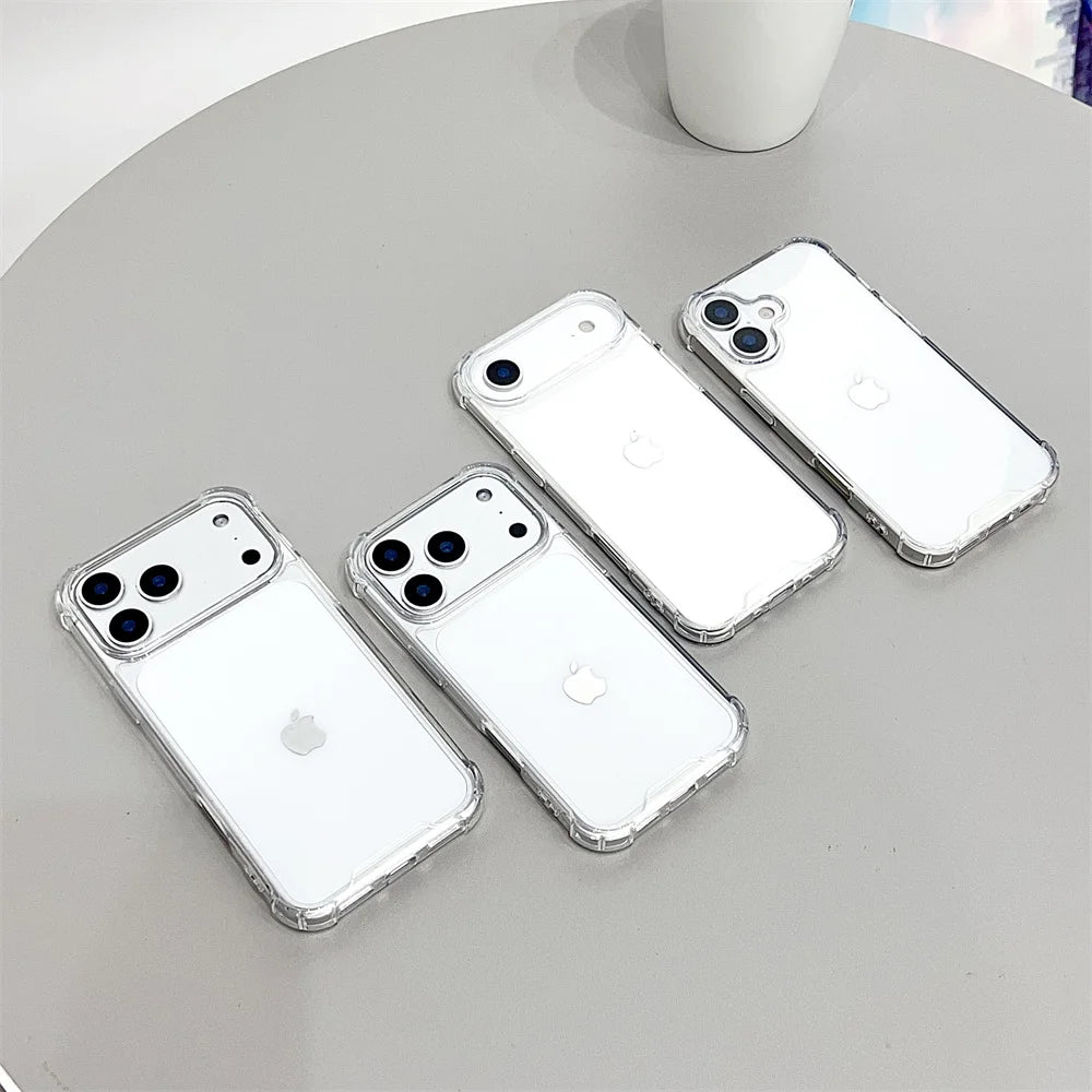 Airbag Anti Fall Crystal Phone Case for iPhone 17 Pro Max 17 Pro 17 Air 16  15 14 13 12 11 XR XS 7 8 Plus Back Slim Back Cover