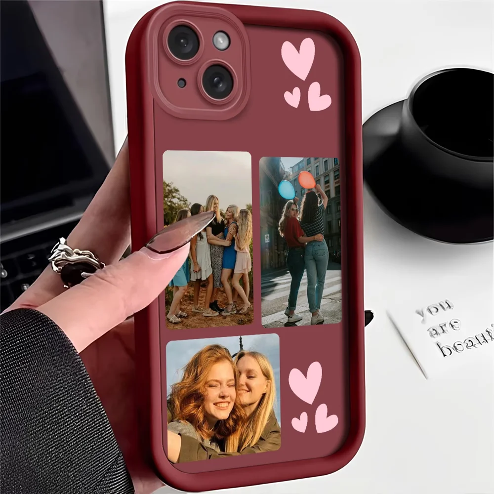 DIY Customized Family Photo Soft Case For iPhone 17 16 15 14 13 12 11 Pro Max Mini SE 2020 2022 Air XS XR 6 7 8 Plus 16e Cover