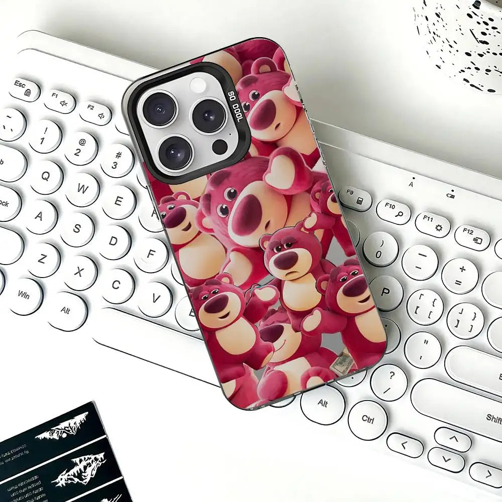 Cute L-lotso BearS Kawaii Phone Case For IPhone 17 16 15 11 12 13 14 Pro Max 16 Plus 12 Mini 7 8 XR XS 15Pro MAX Cove