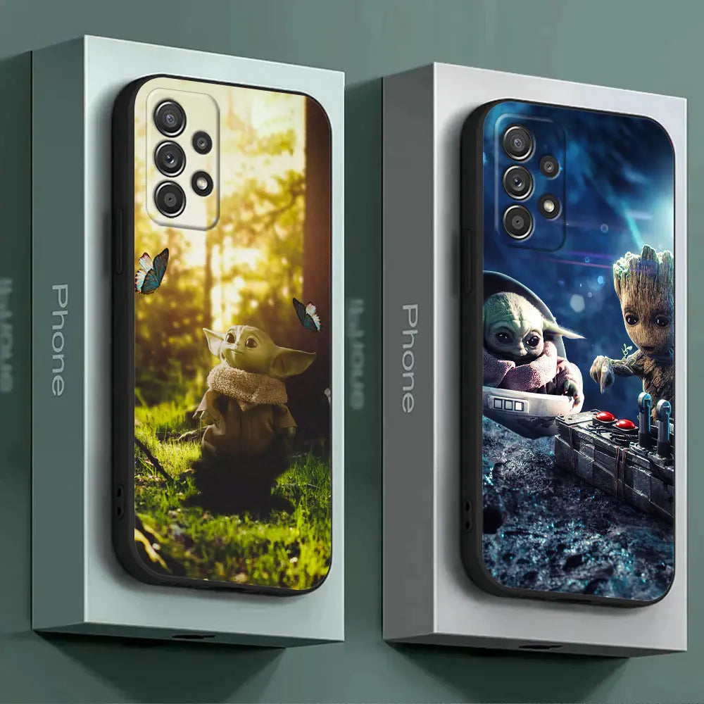 Yodas Groots Baby Phone Case For Samsung Galaxy A17 A57 A37 A07 A55 A54 A34 A35 A25 A15 A56 A36 A26 A16 A06 Silicone Cover Shell
