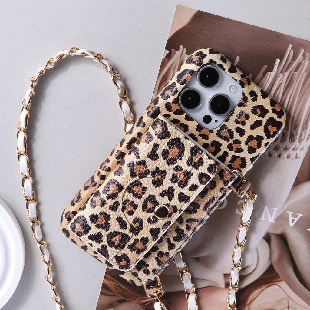 Luxury High-end PU Leather Wallet Case For iPhone 16 15 14 Plus 13 12 11 Pro MaxFashion Crossbody Multifunctional Cover