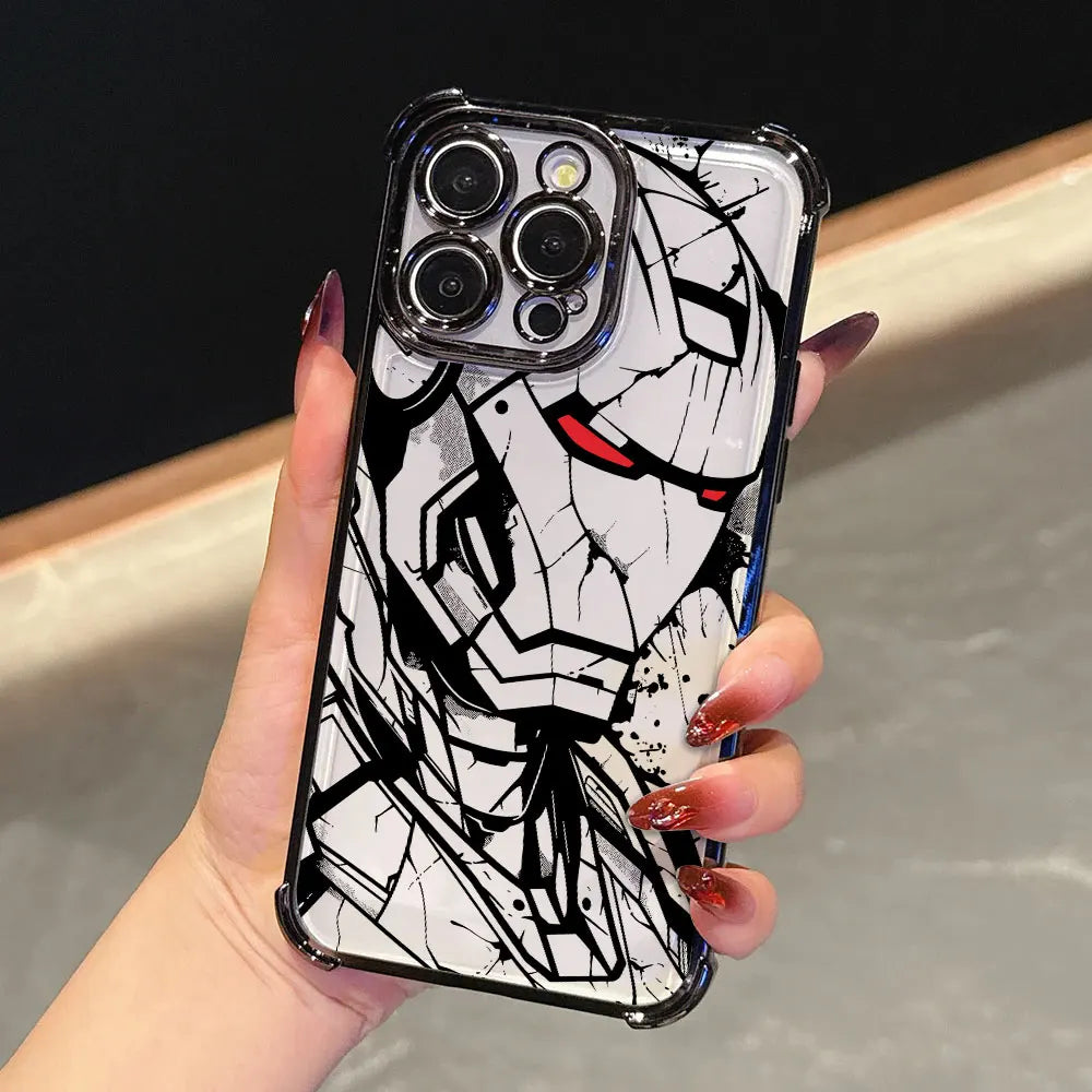 Marvel Art Ironman Phone Case For Redmi Note 15 Pro 14 13 12 11 A7 Pro Plus 5G Redmi 15A 15 15C 14C 13C 12C Silicone Soft Cover
