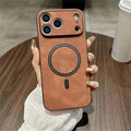 Shockproof Leather for Magsafe Phone Case for iPhone 17 16 15 14 Plus 13 Pro Max Air Magnetic Wireless Charging Back Cover Funda