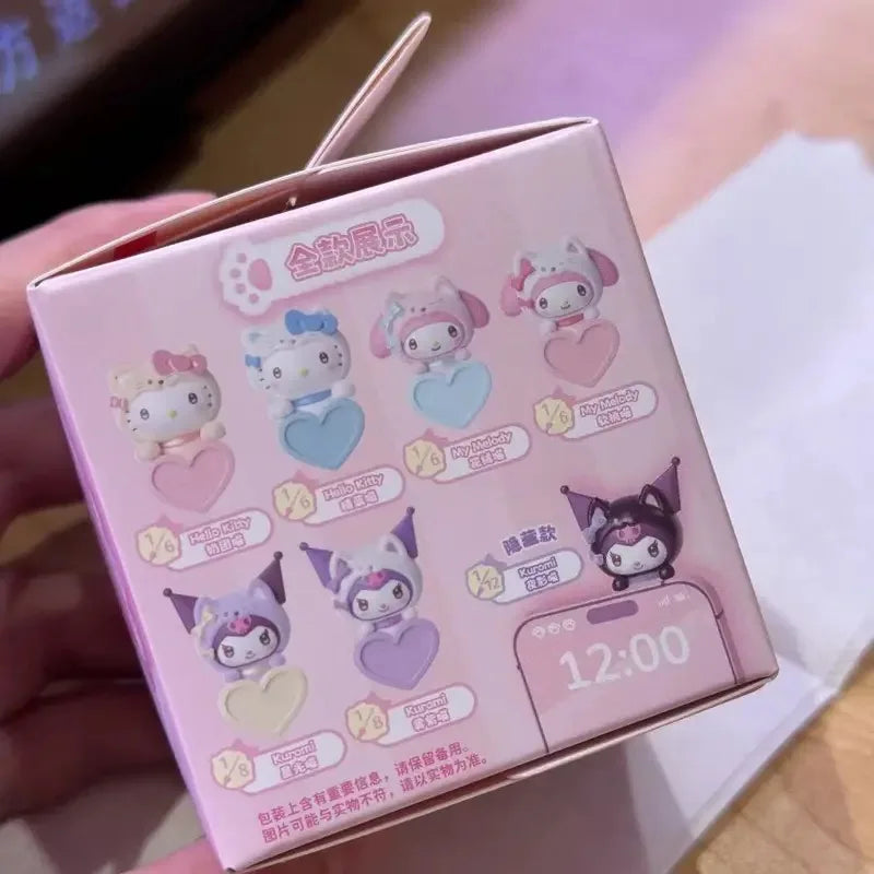 Genuine Sanrio Guardian Meow Group Hipper Series Blind Box Hello Kitty Cute Mini Collection Desktop Ornament Fashion Trend Gift